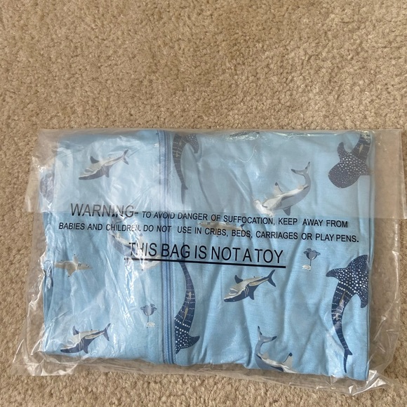 NIB Kyte Baby Zippered Romper Pajamas - Stream Sharks - Picture 6 of 6